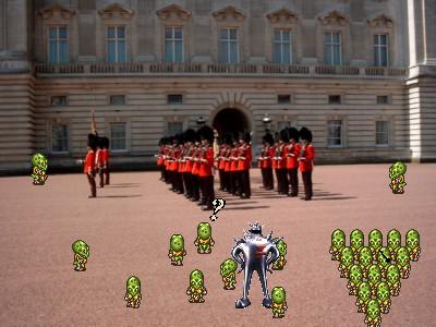 Buckingham Palace with some alien visitors